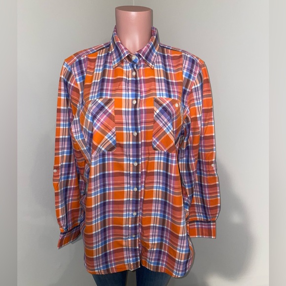 Lauren Ralph Lauren Tops - Lauren Ralph Lauren Plaid Cotton Twill Shirt - XL
